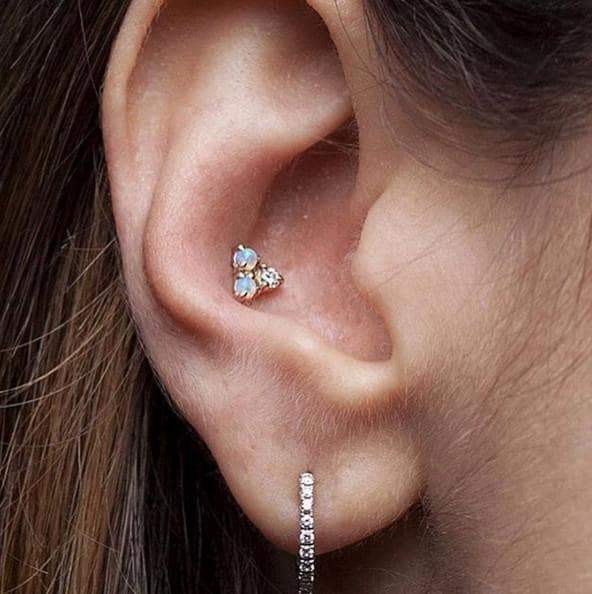What gauge is a conch piercing
