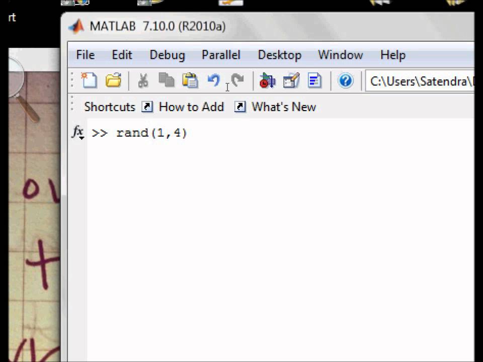 How do you generate a random number between 0 and 1 in Matlab