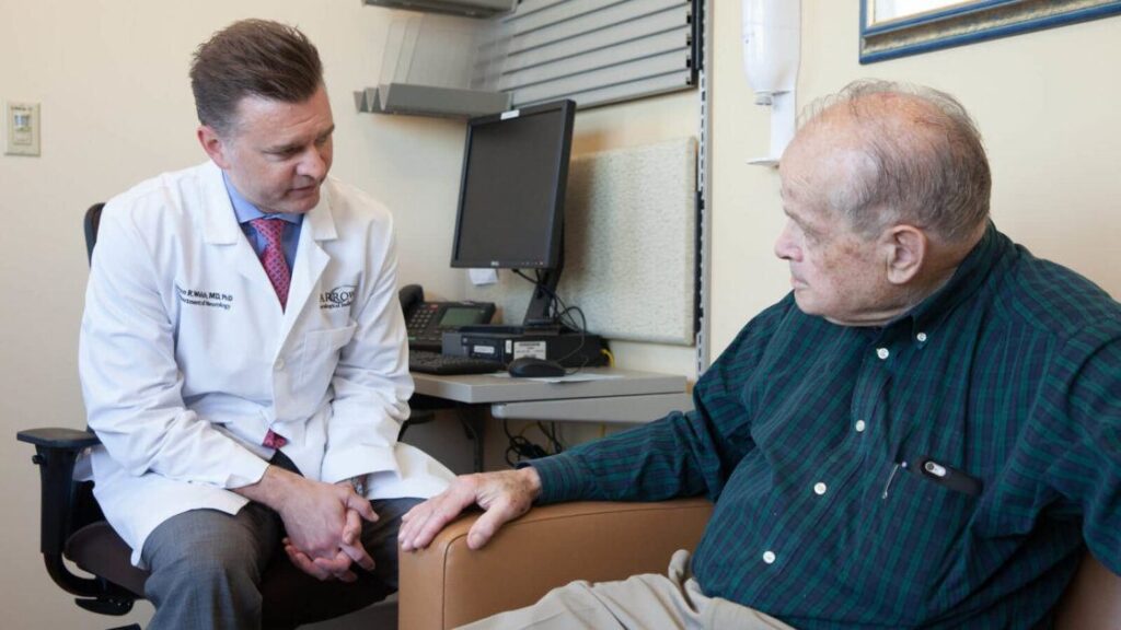 Why do people with Parkinson's have low blood pressure